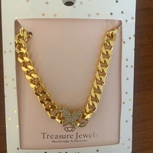 Treasure Jewels Butterfly gold Chain Necklace